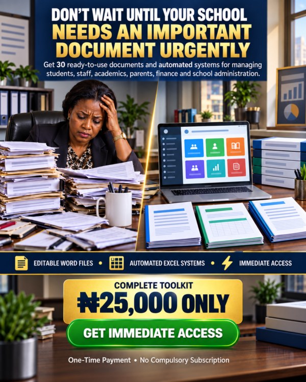 30 Complete School Administration and Management Documents Toolkit.
