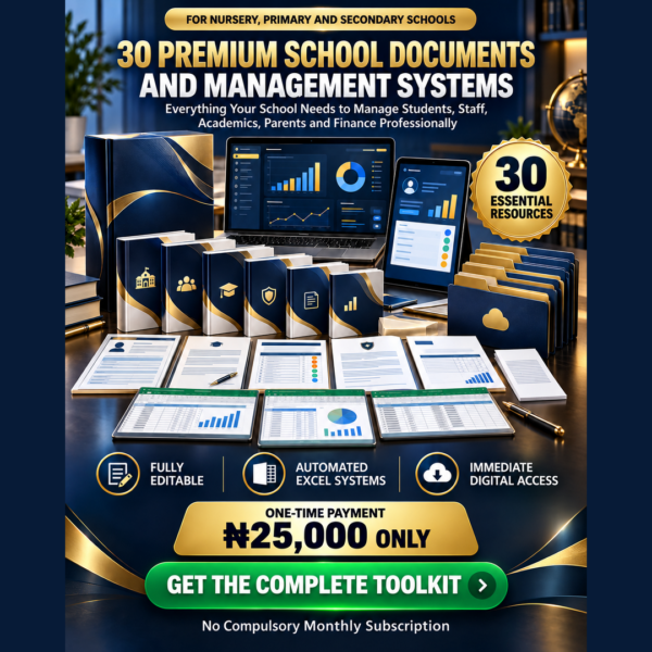 30 Complete School Administration and Management Documents Toolkit.